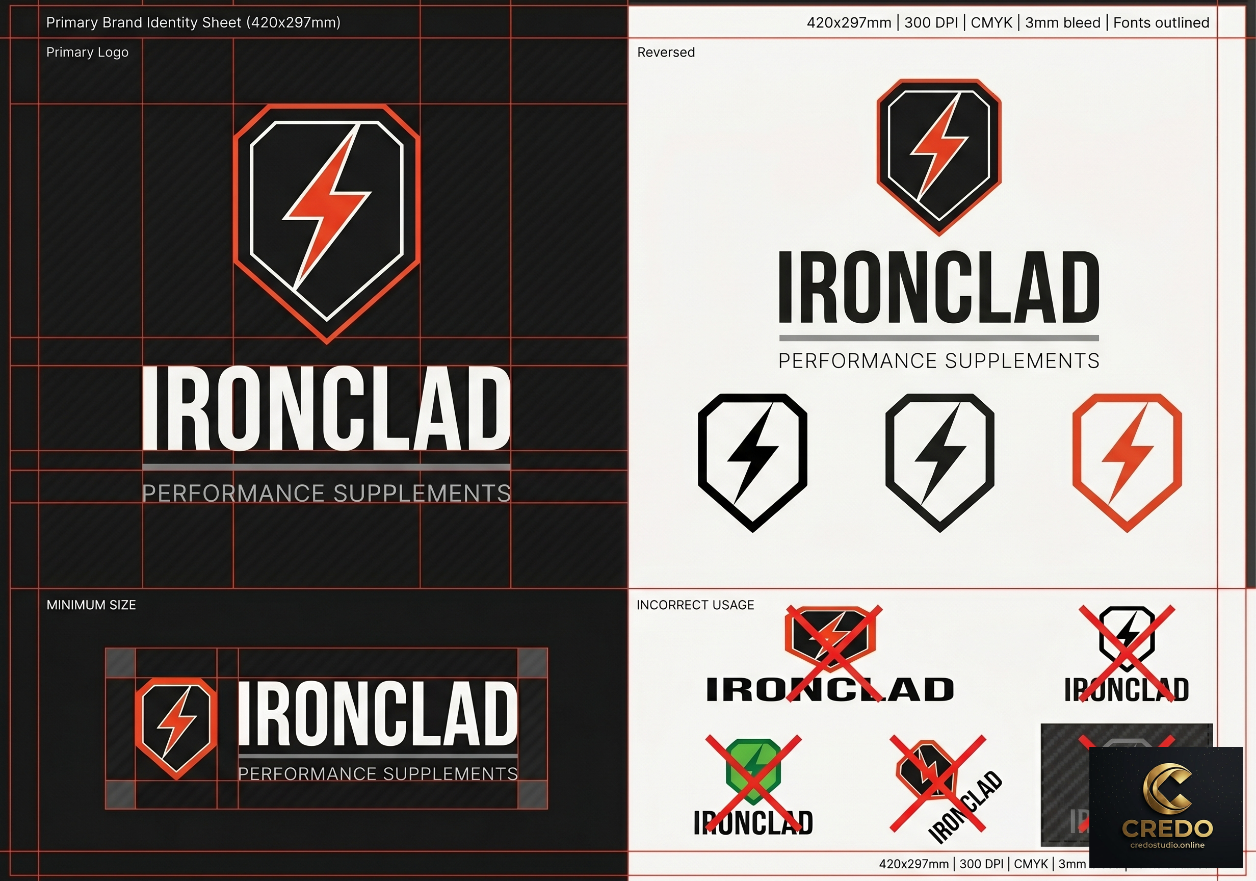 Fitness & Supplements Brand Identity Sample 1