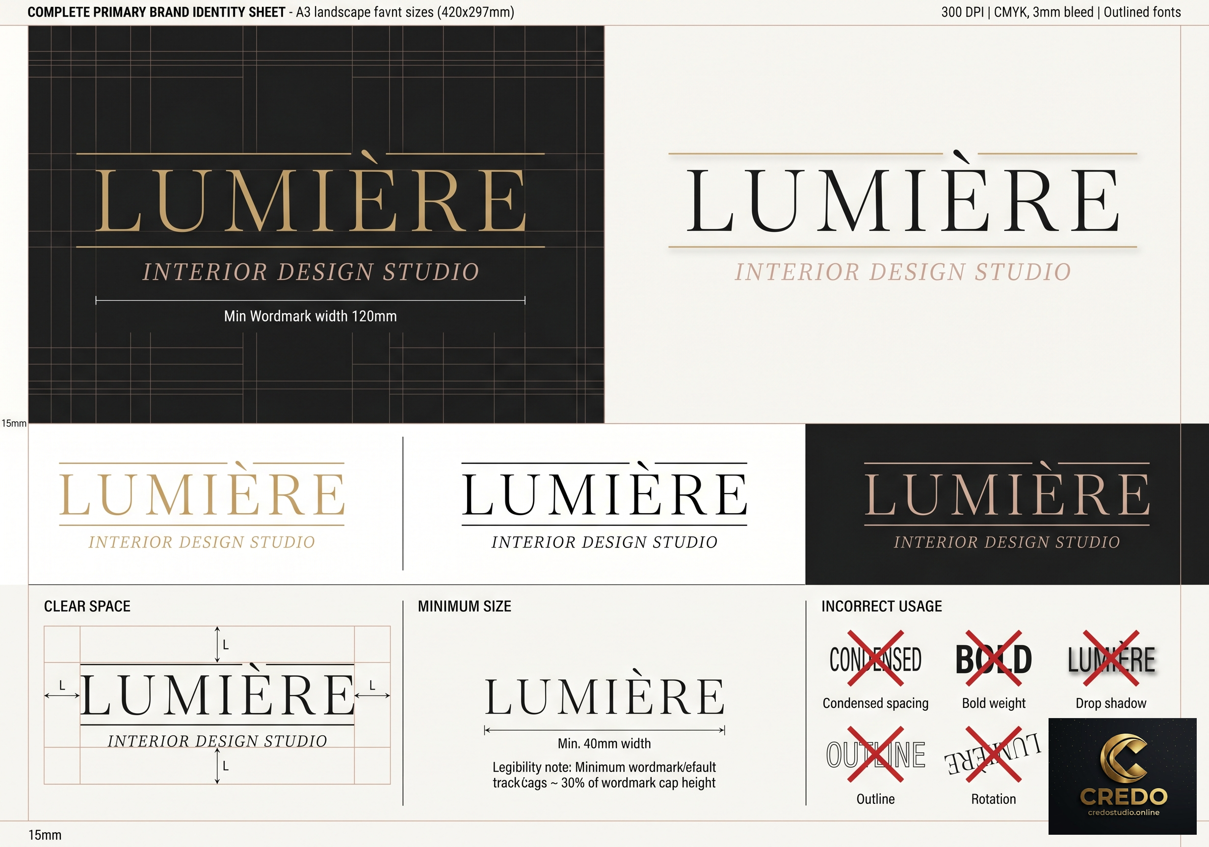 Luxury Interior Studio Brand Identity Sample 1